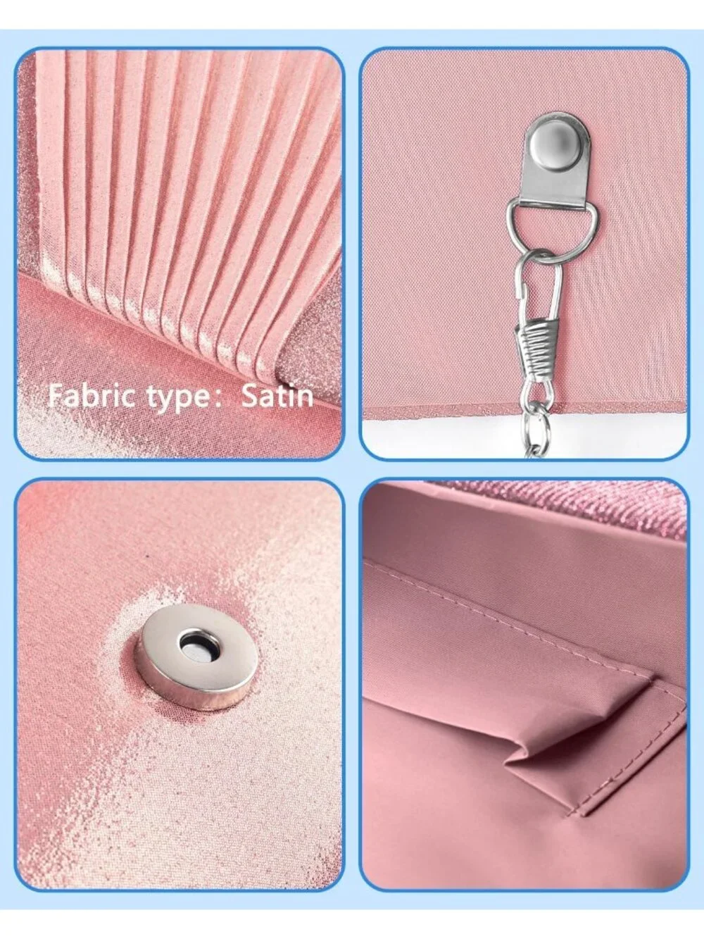 👜Women's Pink Evening Handbags for Formal Wedding Party Prom Shoulder Bags